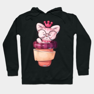 Queen Cat Funny cartoon concept art Hoodie